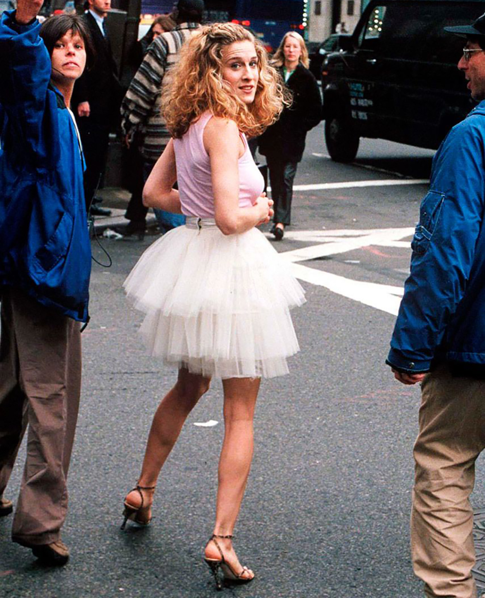 Carrie Bradshaw in the opening-credits tutu